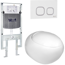 Комплект Welt-Wasser AMBERG 497 ST + JECKENBACH 004 GL-WT + AMBERG RD-WT с белой клавишей