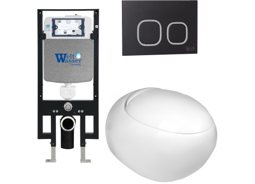 Комплект Welt-Wasser AMBERG 497 + JECKENBACH 004 GL-WT + AMBERG RD-BL с черной клавишей