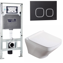 Комплект Welt-Wasser AMBERG 506 ST + HOFBACH 004 GL-WT + AMBERG RD-BL с черной клавишей