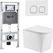 Комплект Welt-Wasser AMBERG 506 ST + NESENBACH 004 GL-WT + AMBERG RD-WT с белой клавишей