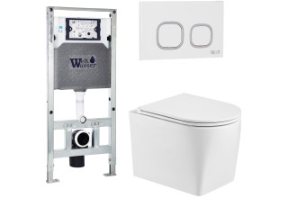 Комплект Welt-Wasser AMBERG 506 ST + NESENBACH 004 GL-WT + AMBERG RD-WT с белой клавишей