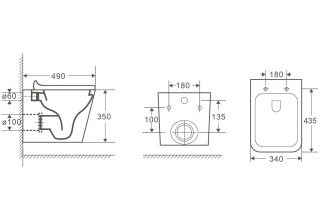 Комплект Welt-Wasser AMBERG 506 + GELBACH 004 MT-BL + AMBERG RD-MT CR с клавишей хром матовый