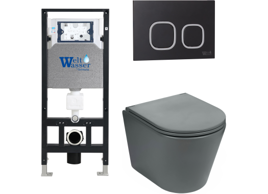 Комплект Welt-Wasser AMBERG 506 + SALZBACH 004 MT-GR + AMBERG RD-BL с черной клавишей