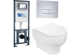 Комплект Welt-Wasser MARBERG 410 + ERLENBACH 004 GL-WT + MAR 410 SE с клавишей хром