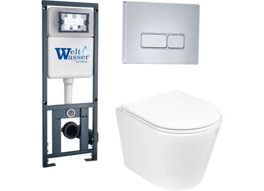 Комплект Welt-Wasser MARBERG 410 + SALZBACH 004 GL-WT + MAR 410 SE с клавишей хром