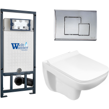 Комплект Welt-Wasser MARBERG 507 + KEHLBACH 004 GL-WT + MAR 507 SE с клавишей матовый хром