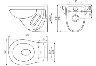 Комплект инсталляции Alcaplast 5 в 1 Thin с кнопкой управления M670 белый