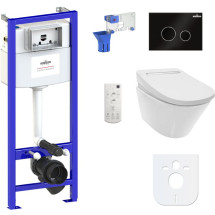 Комплект инсталляции и унитаза 6 в 1 Lavinia Boho Smart V-Clean Multi 3940005R(состоит из 3304003R, VB-4000, 38010010, 38040010, 3805004B)