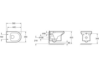 Подвесной унитаз Lavinia Boho Grance Hill Rimless 3307001R SoftClose