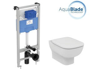 Промокомплект: инсталляция с унитазом Ideal Standard Esedra Aquablade T386401
