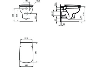Промокомплект: инсталляция с унитазом Ideal Standard Esedra Aquablade T386401