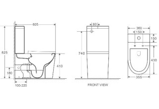 Унитаз Welt-Wasser SALZBACH 001MT-GR напольный