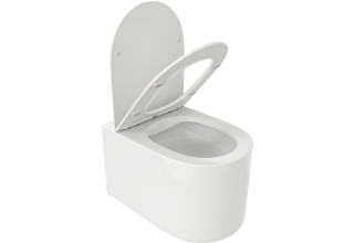 Унитаз подвесной CeruttiSpa TANARO Aria MW CT9236 49x36,5 сиденье Duroplast, микролифт, белый матовый