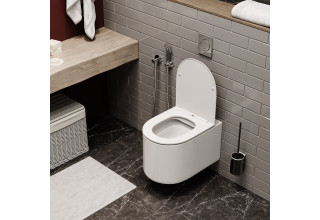 Унитаз подвесной CeruttiSpa TANARO Aria MW CT9236 49x36,5 сиденье Duroplast, микролифт, белый матовый