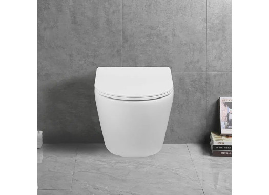 Унитаз подвесной Cerutti SPA SELLA Aria Tornado безободковый белый SoftClose