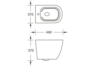 Унитаз подвесной Cerutti SPA SELLA Aria Tornado безободковый белый SoftClose