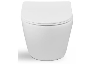 Унитаз подвесной Cerutti SPA SELLA Aria Tornado безободковый белый SoftClose