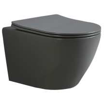 Унитаз подвесной Esbano Amapola-N 36x53,5 сиденье Duroplast, SoftClose, серый матовый