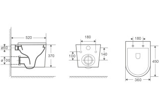 Унитаз подвесной Welt-Wasser NESENBACH 004 GL-WT 36x52 сиденье быстросъемное, микролифт, белый глянец