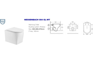 Унитаз подвесной Welt-Wasser NESENBACH 004 GL-WT 36x52 сиденье быстросъемное, микролифт, белый глянец