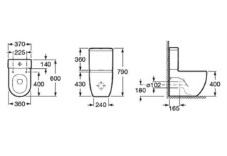 Чаша унитаза напольного Roca Meridian-N 342248000