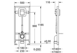 Инсталляция Grohe Rapid SL 38519001 для писсуара