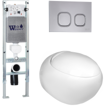 Комплект Welt-Wasser AMBERG 350 ST + JECKENBACH 004 GL-WT + AMBERG RD-CR с клавишей хром глянец