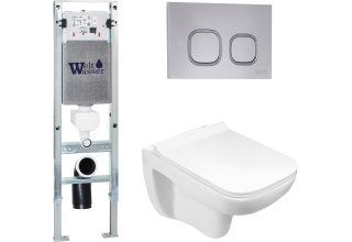 Комплект Welt-Wasser AMBERG 350 ST + KEHLBACH 004 GL-WT + AMBERG RD-CR с клавишей хром глянец