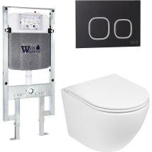 Комплект Welt-Wasser AMBERG 497 ST + MERZBACH 004 GL-WT + AMBERG RD-BL с черной клавишей