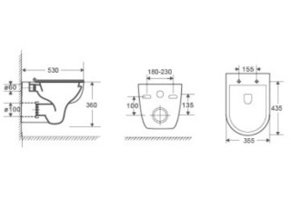 Комплект Welt-Wasser AMBERG 497 + BAARBACH 004 GL-WT + AMBERG RD-BL