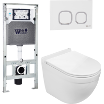 Комплект Welt-Wasser AMBERG 506 ST + HEIMBACH 004 GL-WT + AMBERG RD-WT с белой клавишей
