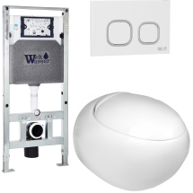 Комплект Welt-Wasser AMBERG 506 ST + JECKENBACH 004 GL-WT + AMBERG RD-WT с белой клавишей