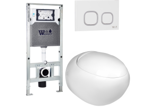 Комплект Welt-Wasser AMBERG 506 ST + JECKENBACH 004 GL-WT + AMBERG RD-WT с белой клавишей