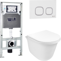 Комплект Welt-Wasser AMBERG 506 ST + TELBACH 004 GL-WT + AMBERG RD-WT с белой клавишей