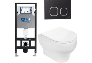 Комплект Welt-Wasser AMBERG 506 + ERLENBACH 004 GL-WT + AMBERG RD-BL с черной клавишей