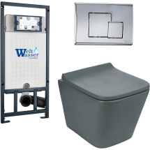 Комплект Welt-Wasser MARBERG 507 + GELBACH 004 MT-GR + MAR 507 SE с клавишей матовый хром