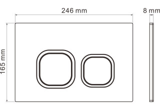 Комплект инсталляции Roxen StounFix Slim 560993 клавиша хром матовый