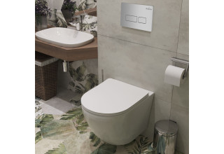 Комплект инсталляции Roxen StounFix Slim 583589 клавиша хром глянцевый