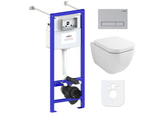 Комплект инсталляции и унитаза 6 в 1 Lavinia Boho Relfix One Compacto 77050147(состоит из 3302003C, 38010020, 380501MC)