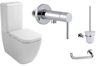 Напольный унитаз Lavinia Boho One 3302001P + смеситель Clever Atlas 97800 + ершик Wasserkraft K-9427 + держатель для бумаги Wasserkraft K-9496 Напольный унитаз Lavinia Boho One 3302001P + смеситель Clever Atlas 97800 + ершик Wasserkraft K-9427 + держатель для бумаги Wasserkraft K-9496