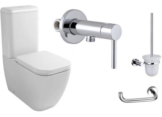 Напольный унитаз Lavinia Boho One 3302001P + смеситель Clever Atlas 97800 + ершик Wasserkraft K-9427 + держатель для бумаги Wasserkraft K-9496 Напольный унитаз Lavinia Boho One 3302001P + смеситель Clever Atlas 97800 + ершик Wasserkraft K-9427 + держатель для бумаги Wasserkraft K-9496