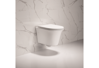 Подвесной унитаз CeruttiSpa Brenta Aria 36x49 безободковый SoftClose