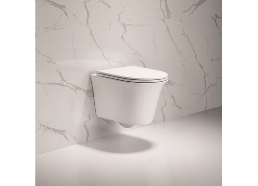 Подвесной унитаз CeruttiSpa Brenta Aria 36x49 безободковый SoftClose