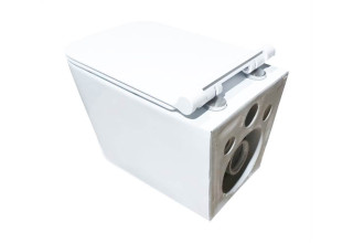 Подвесной унитаз CeruttiSpa Maiella aria 35x49 безободковый SoftClose