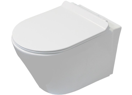 Подвесной унитаз CeruttiSpa Ortler Aria 33,5x50,0 безободковый SoftClose