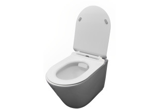 Подвесной унитаз CeruttiSpa Ortler Aria 33,5x50,0 безободковый SoftClose