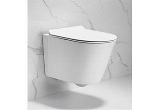 Подвесной унитаз CeruttiSpa Ortler Aria 33,5x50,0 безободковый SoftClose