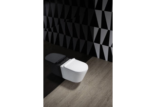 Подвесной унитаз CeruttiSpa Ortler Aria 33,5x50,0 безободковый SoftClose