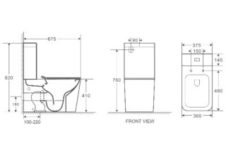 Унитаз Welt-Wasser GELBACH 001MT-BL напольный
