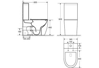 Унитаз напольный Ceruttispa Bella CT8709 62x38,5 сиденье Duroplast, микролифт